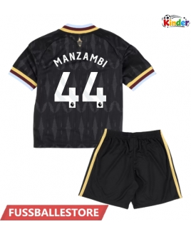 Günstige Aston Villa Johan Manzambi #44 Auswärts Trikotsatzt Kinder 2026-27 Kurzarm (+ Kurze Hosen)